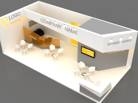 3D Exhibition Booth Model Modelo 3D