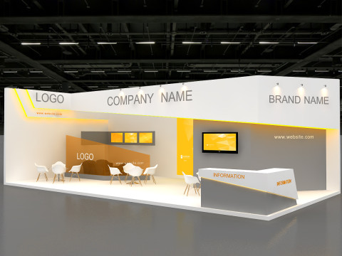 3D Exhibition Booth Model Modelo 3D