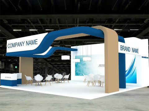 Exhibition booth tradeshow Modelo 3D