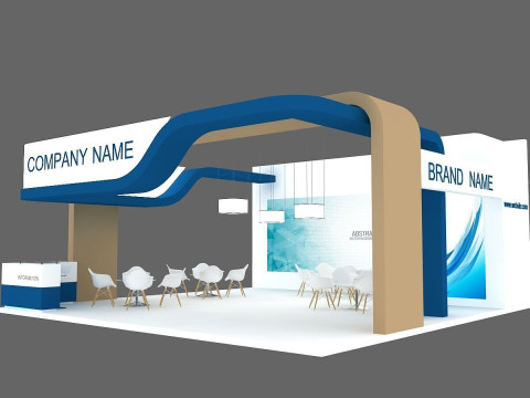 Exhibition booth tradeshow 3D Model
