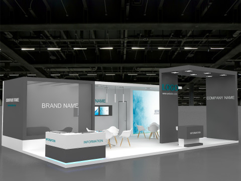 3D Exhibition Booth Design 3D Model