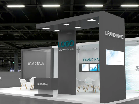 3D Exhibition Booth Design 3D Model