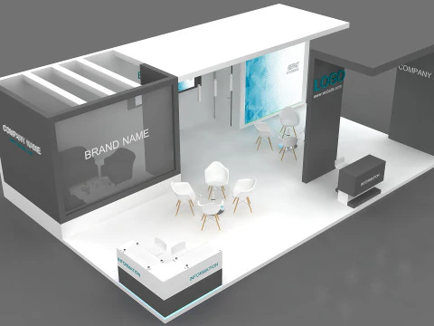 3D Exhibition Booth Design 3D Model
