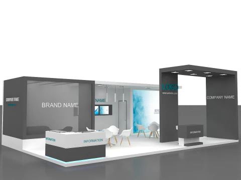 3D Exhibition Booth Design 3D Model