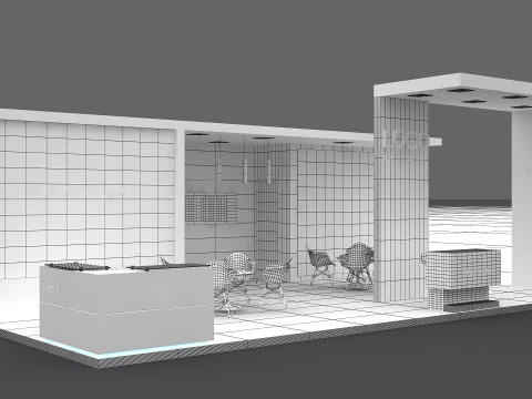3D Exhibition Booth Design 3D Model