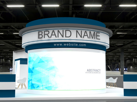 3D Exhibition Booth Design Modello 3D