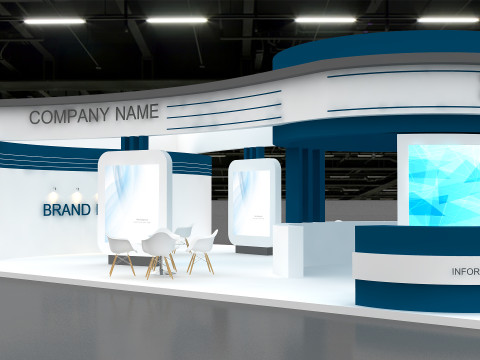 3D Exhibition Booth Design Modello 3D
