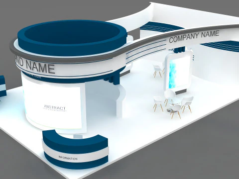 3D Exhibition Booth Design 3D Model
