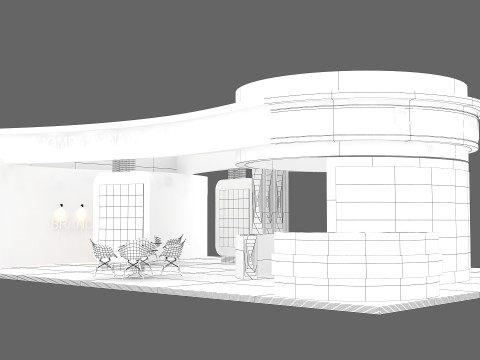3D Exhibition Booth Design Modello 3D