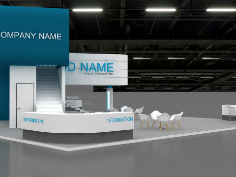 3D Trade Show Booth Design Modelo 3D