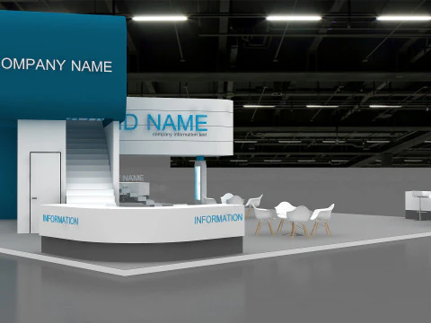 3D Trade Show Booth Design 3D Model