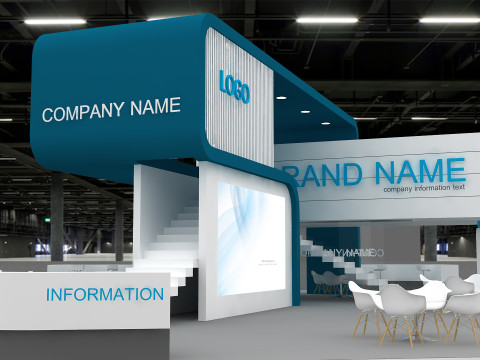 3D Trade Show Booth Design Modelo 3D