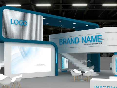 3D Trade Show Booth Design 3D Model