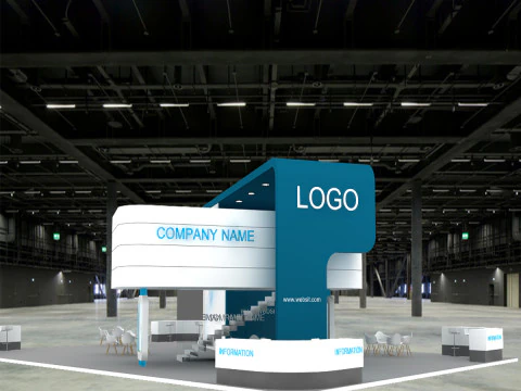 3D Trade Show Booth Design 3D Model