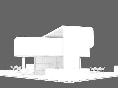 3D Trade Show Booth Design 3D Model
