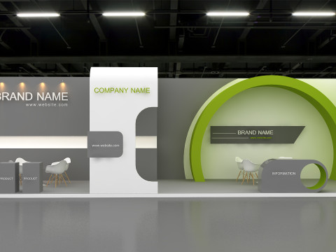 3D Exhibition Booth Design tradeshow Modelo 3D