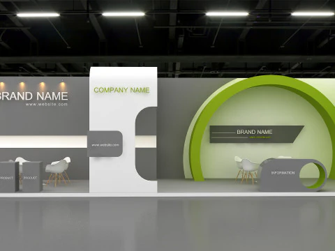 Feira de design de estande de exposi&ccedil;&atilde;o Modelo 3D Modelo 3D