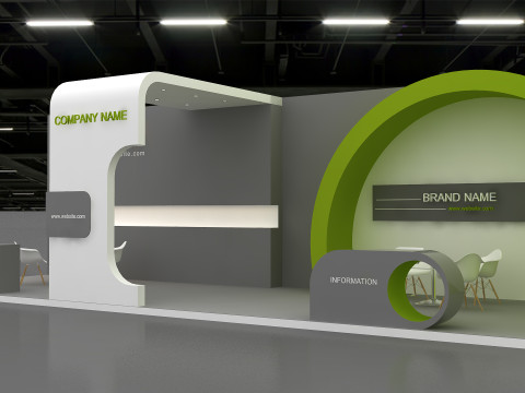 3D Exhibition Booth Design tradeshow Modello 3D