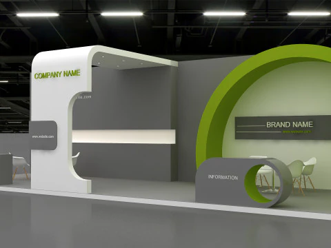 3D Exhibition Booth Design tradeshow 3D Model