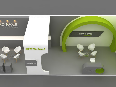 3D Exhibition Booth Design tradeshow Modello 3D