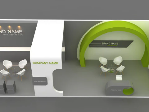 3D Exhibition Booth Design tradeshow 3D Model