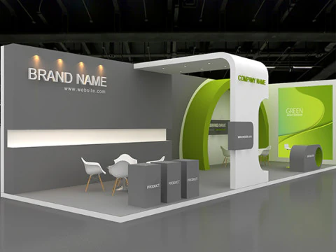 3D Exhibition Booth Design tradeshow 3D Model