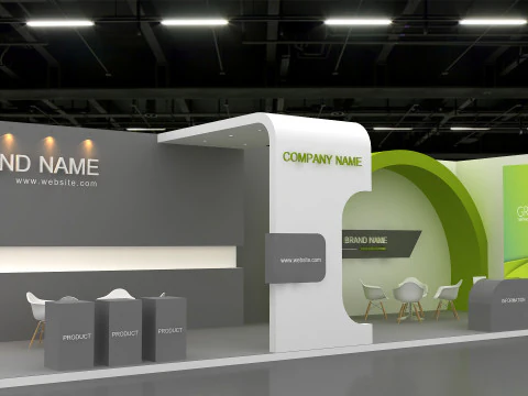 3D Exhibition Booth Design tradeshow 3D Model