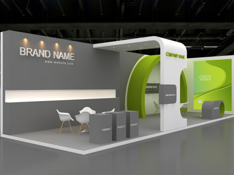 3D Exhibition Booth Design tradeshow Modello 3D