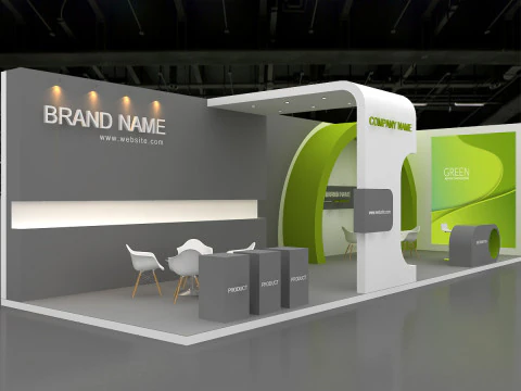 3D Exhibition Booth Design tradeshow 3D Model