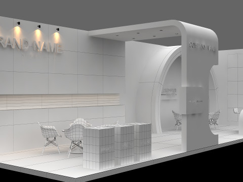 3D Exhibition Booth Design tradeshow Modello 3D