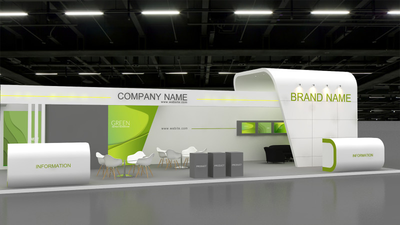 3D Exhibition Stand stall Modelo 3D .c4d .max .obj .3ds .fbx .stl .blend