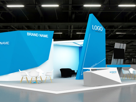 3D Exhibition Stand stall Modelo 3D