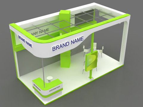 3D Trade Show Booth Design 3D Model
