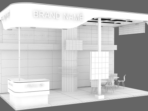3D Trade Show Booth Design 3D Model