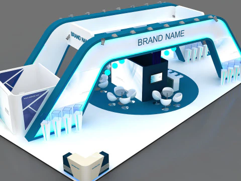 3D Exhibition Booth Model 3D Model