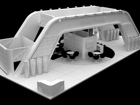 3D Exhibition Booth Model Modèle 3D