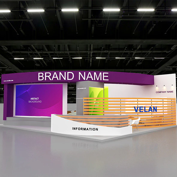 Exhibition booth tradeshow 3D Model .c4d .max .obj .3ds .fbx .stl .blend 