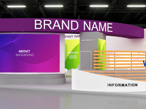 Exhibition booth tradeshow 3D Model