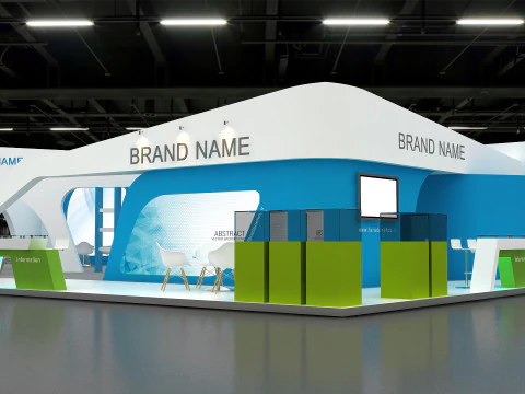 Exhibition booth tradeshow 3D Model