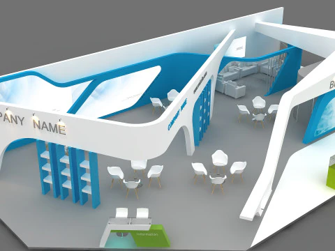 Exhibition booth tradeshow 3D Model
