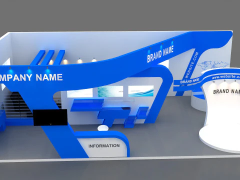 3D Exhibition Booth Design 3D Model