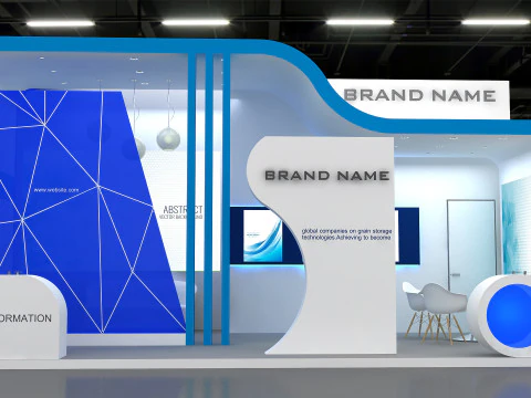 Feira de estandes de exposi&ccedil;&atilde;o Modelo 3D