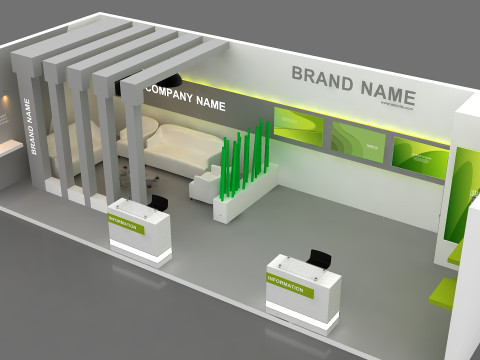 3D Exhibition Booth Model Modèle 3D