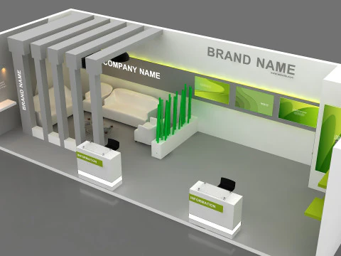 3D Exhibition Booth Model 3D Model