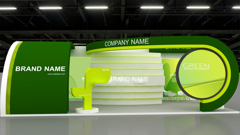 3D Exhibition Stand 3D Модель .c4d .max .obj .3ds .fbx .stl .blend