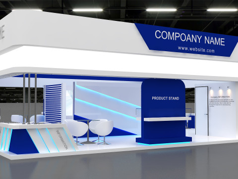 3D Exhibition Stand Modello 3D