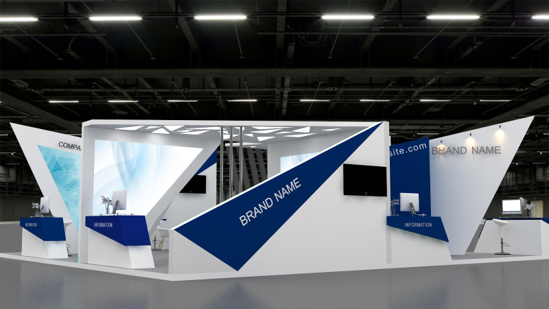 3D Exhibition Booth Design 3D 모델 .c4d .max .obj .3ds .fbx .stl .blend