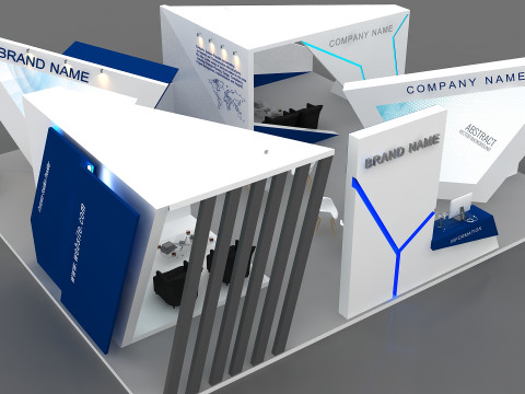 3D Exhibition Booth Design 3D 모델