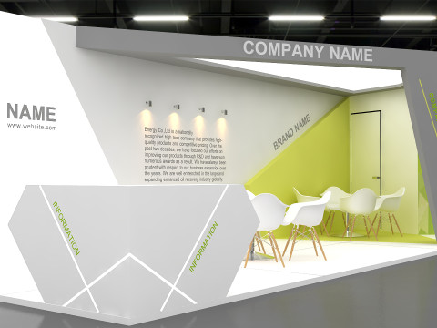 3d booth model 3D 모델