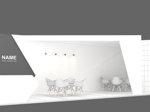 3d booth model 3D 모델